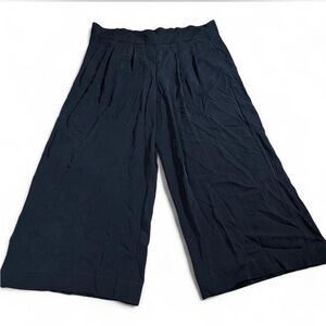 Kit and Ace | Women’s 8 Chatham Culottes Silk Wide Leg Crop Black Pants